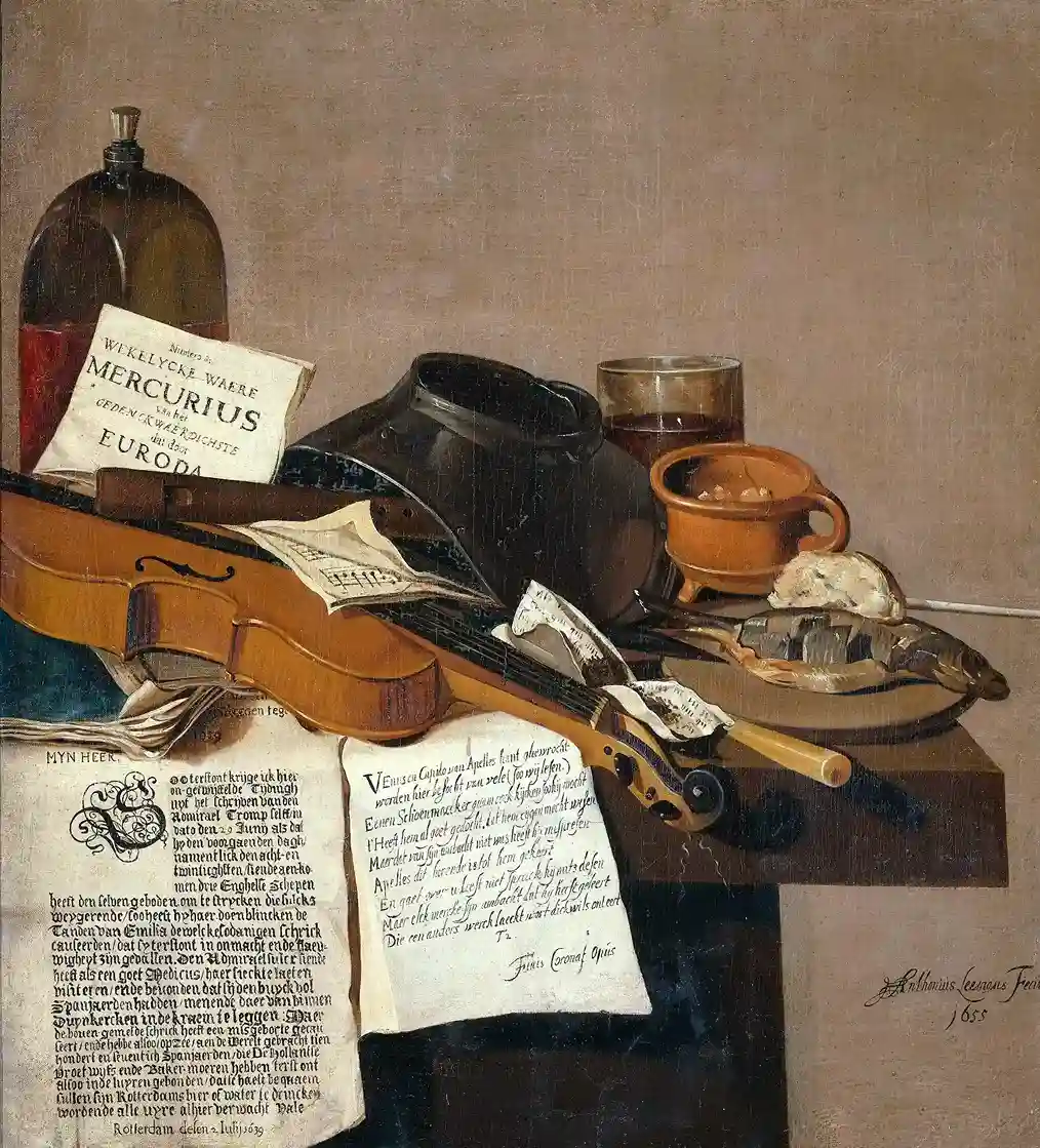 Music equipment and a chair on stage